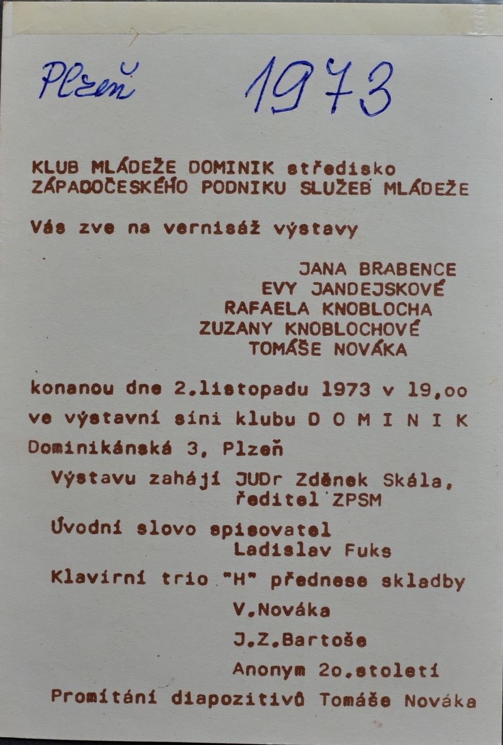 1973 První výstava — obrázek 1