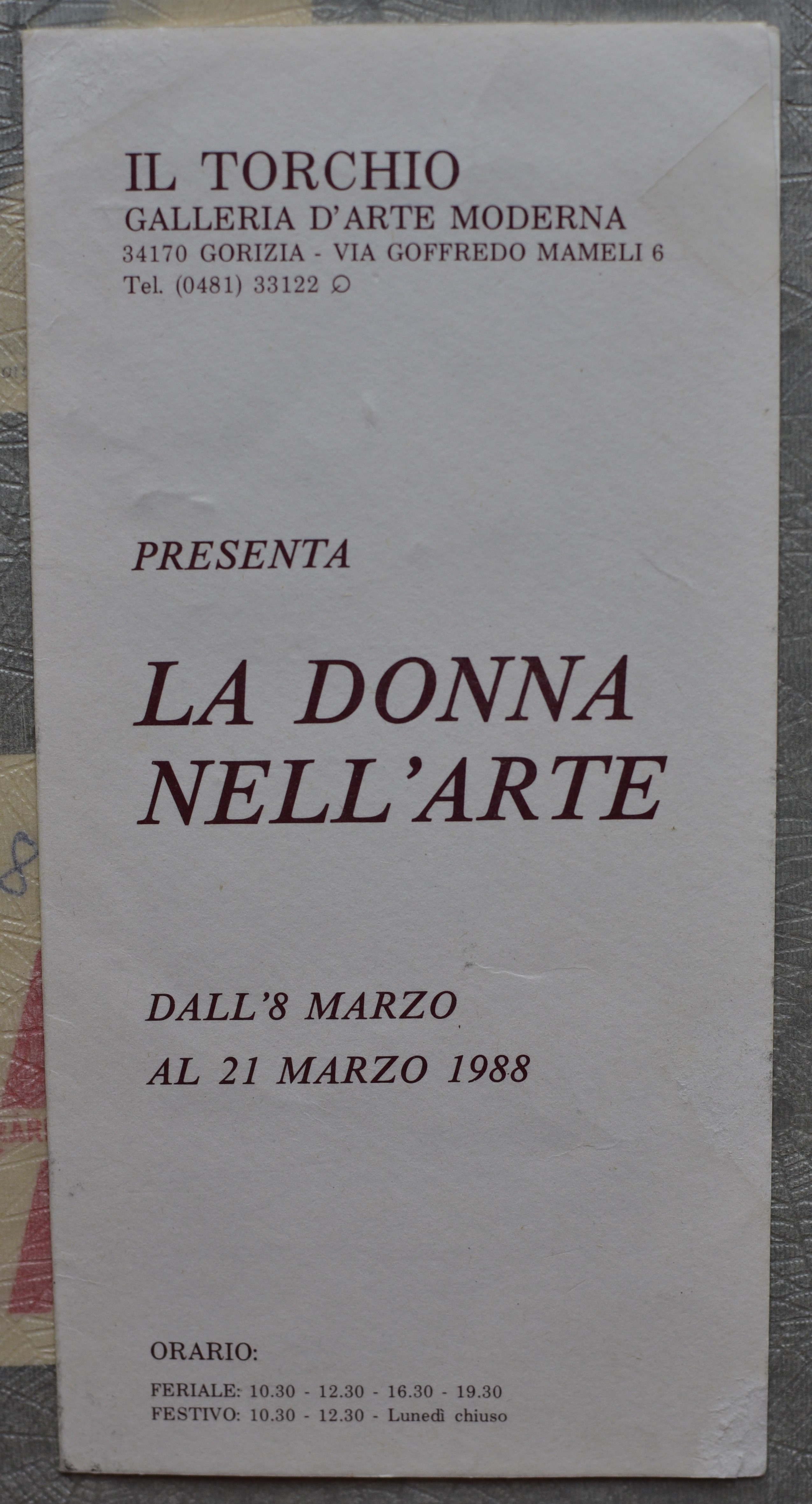 1988 Výstava La DONNA NELL ARTE v italské Gorizii — obrázek 2