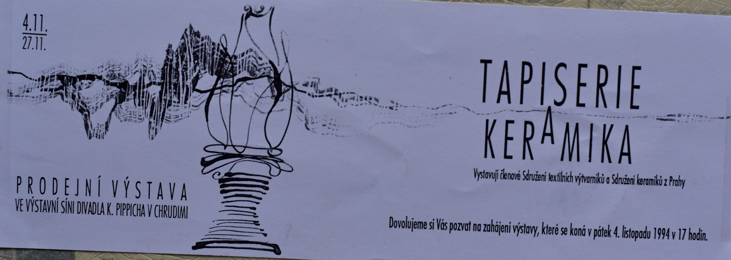 1994 Výstava v Chrudimi - Tapisérie a keramika — obrázek 1