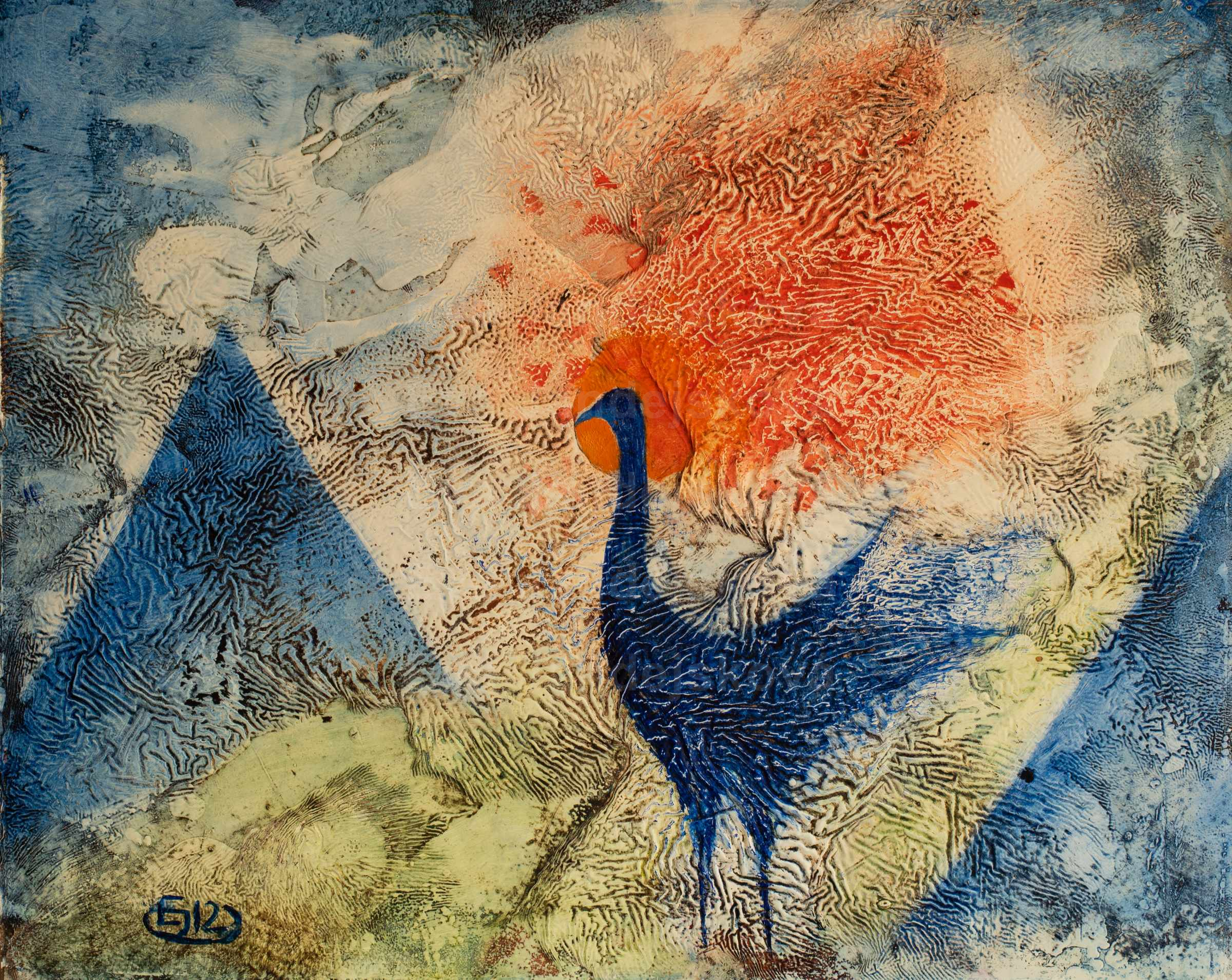 Modrý pták - Galerie Eva Jandejsková