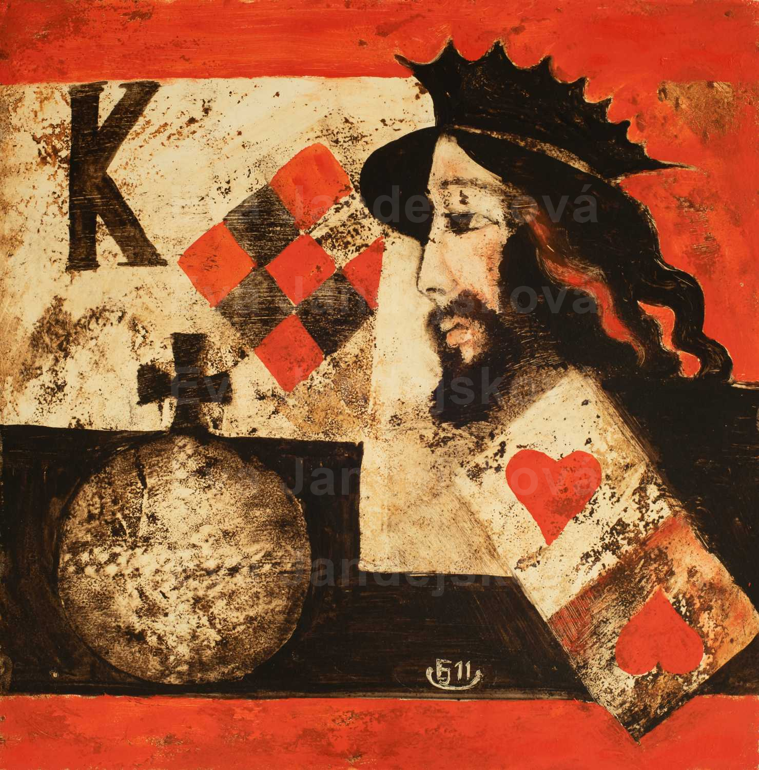 Karetní hra Král - Galerie Eva Jandejsková
